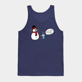 Funny Christmas Snowman & Bunny Tank Top